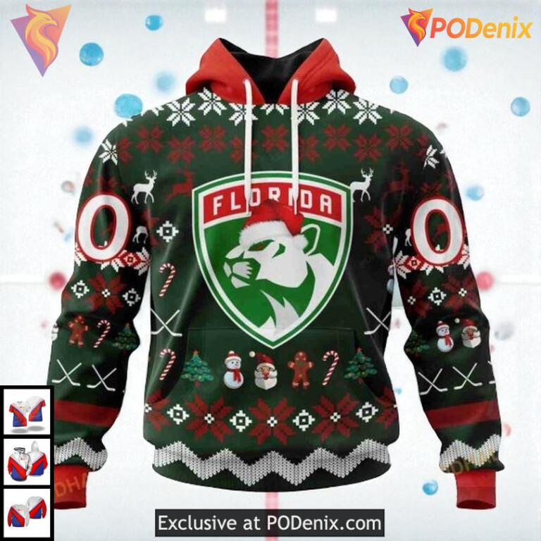 Holiday Season NHL Merch Custom Florida Panthers Graphic Hoodie Unisex 3D