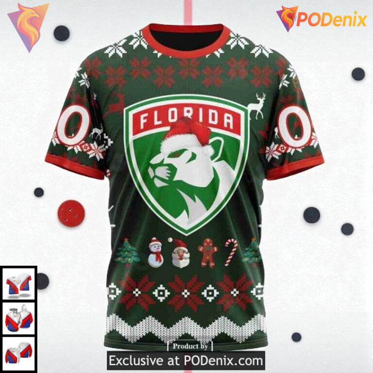 Holiday Season NHL Merch Custom Florida Panthers Graphic Hoodie Unisex 3D - 3