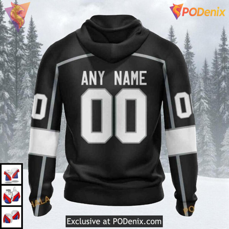 Home Kits 2025 Tribute Edition Custom Los Angeles Kings All Over Print Hoodie - 1