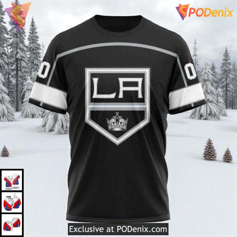 Home Kits 2025 Tribute Edition Custom Los Angeles Kings All Over Print Hoodie - 2