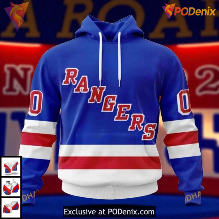 Home Kits Custom 2025 New York Rangers Sweatshirt Hoodie, NHL 3D Apparel