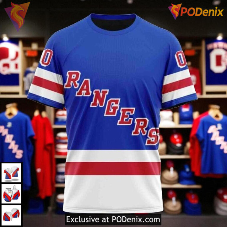 Home Kits Custom 2025 New York Rangers Sweatshirt Hoodie, NHL 3D Apparel - 2