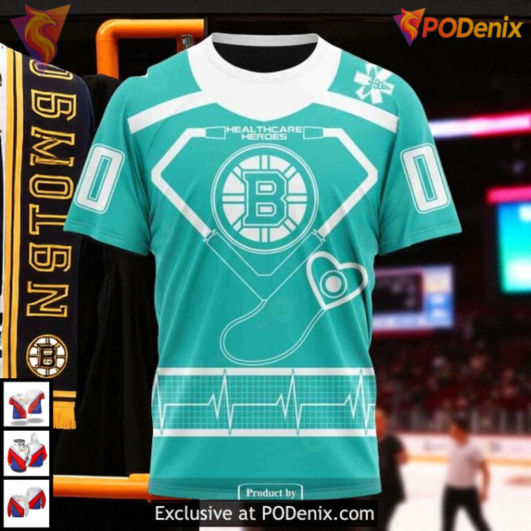 Honoring Healthcare Heroes Boston Bruins Hoodie 3D Custom NHL Special Shirt - 2
