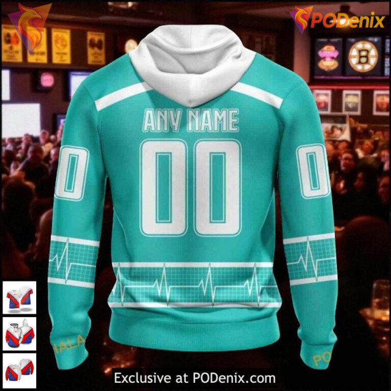 Honoring Healthcare Heroes NHL Boston Bruins Hoodie 3D Support Tribute - 1