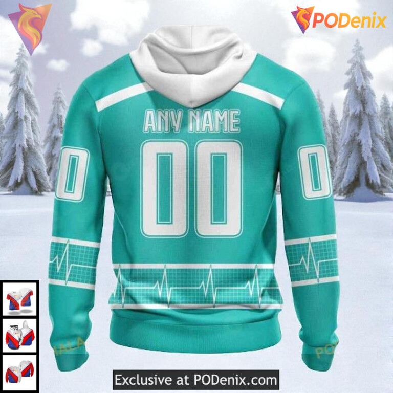 Honoring Healthcare Heroes Tribute Custom Los Angeles Kings Graphic Hoodie NHL 3D - 1