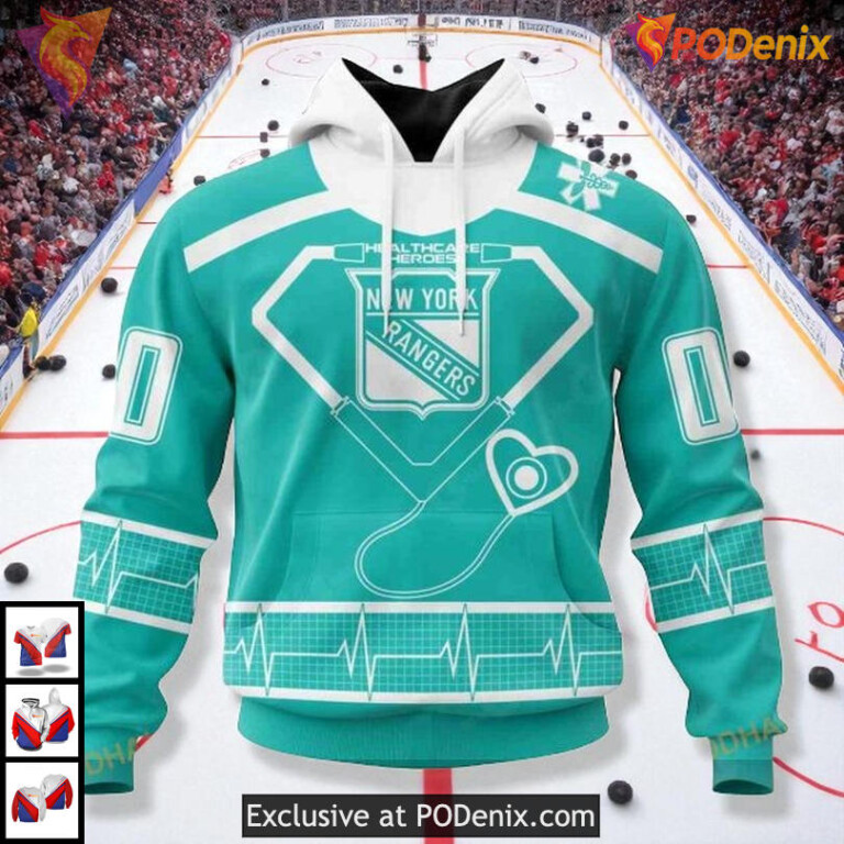 Honoring Healthcare Heroes Tribute With New York Rangers Winter Hoodie Custom 3D