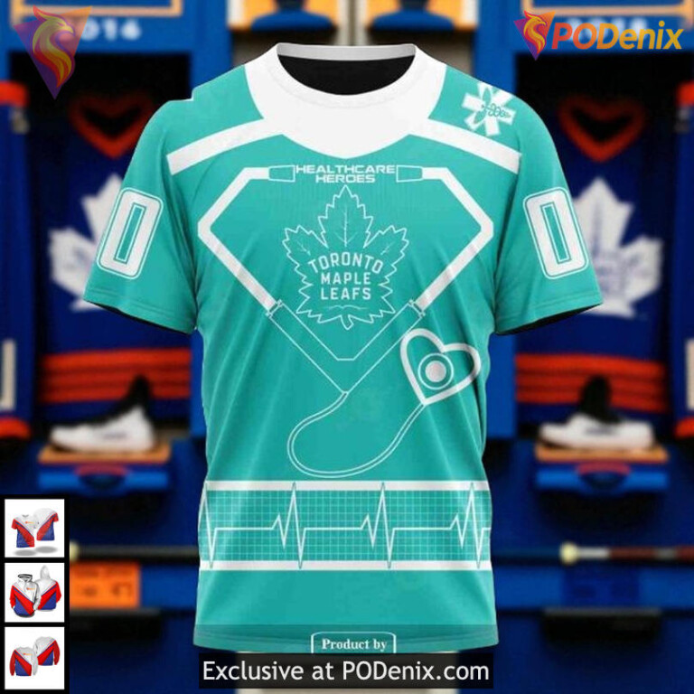 Honoring Healthcare Heroes Vintage Toronto Maple Leafs Hoodie, Custom 3D Tribute - 2