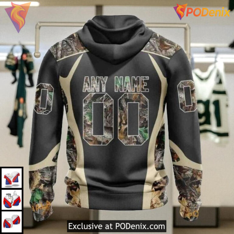 Hunting Camo Inspired NHL Minnesota Wild Unisex Hoodie 3D - 1