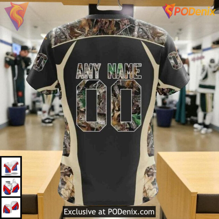 Hunting Camo Inspired NHL Minnesota Wild Unisex Hoodie 3D - 3