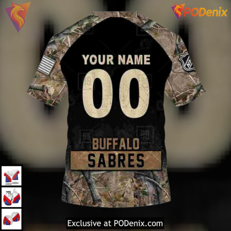 Hunting Camouflage Outdoor Style NHL Buffalo Sabres Christmas Hoodie 3D Sweatshirt - 5