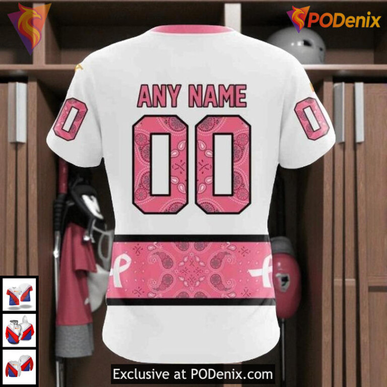In October We Wear Pink Breast Cancer Custom Florida Panthers All Over Print Hoodie - 3