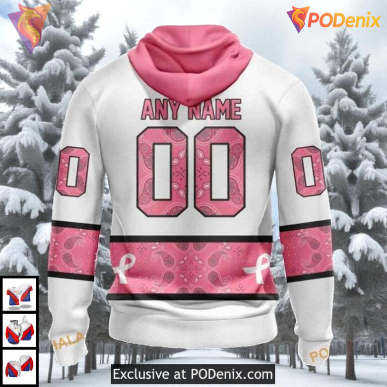 In October We Wear Pink Breast Cancer Custom Los Angeles Kings Christmas Hoodie - 1