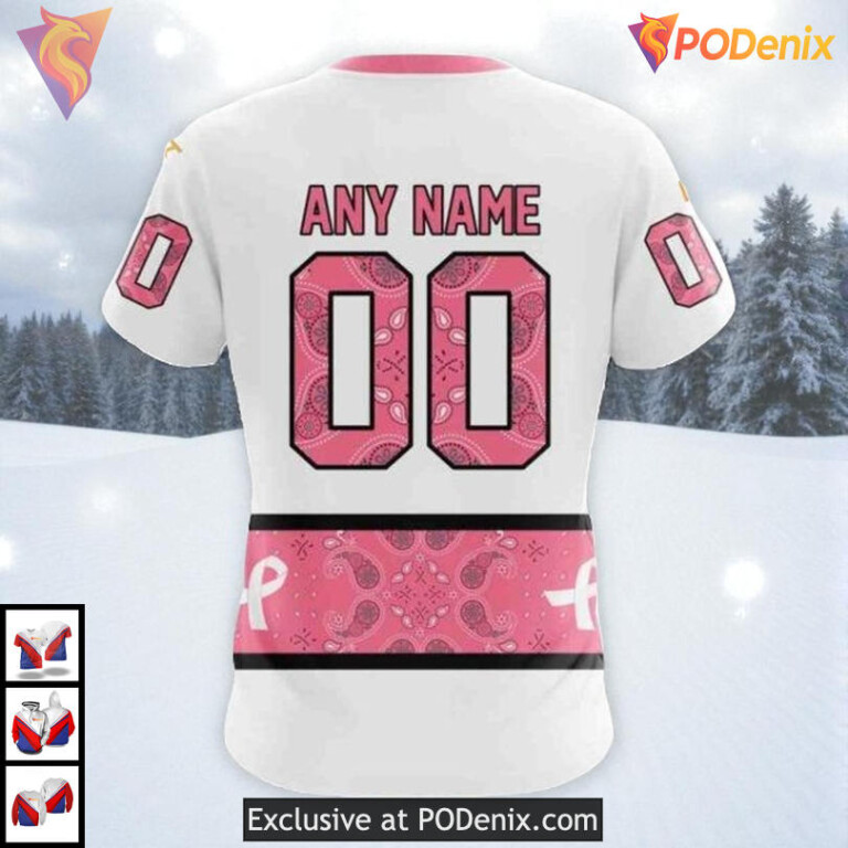 In October We Wear Pink Breast Cancer Custom Los Angeles Kings Christmas Hoodie - 3