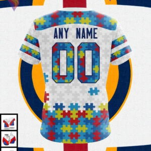 Inclusive Autism Awareness Boston Bruins Retro Hoodie Fearless Together - 3