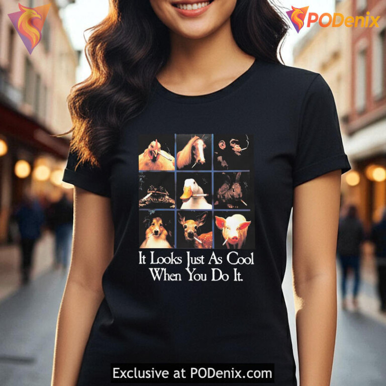 It Looks Just As Cool When You Do It Graphic Hoodie, Funny Satire Design - 3