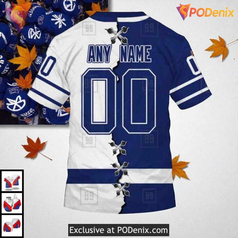 Jersey 2025 Style Toronto Maple Leafs Zip Up Hoodie, Custom NHL Hockey Apparel - 3