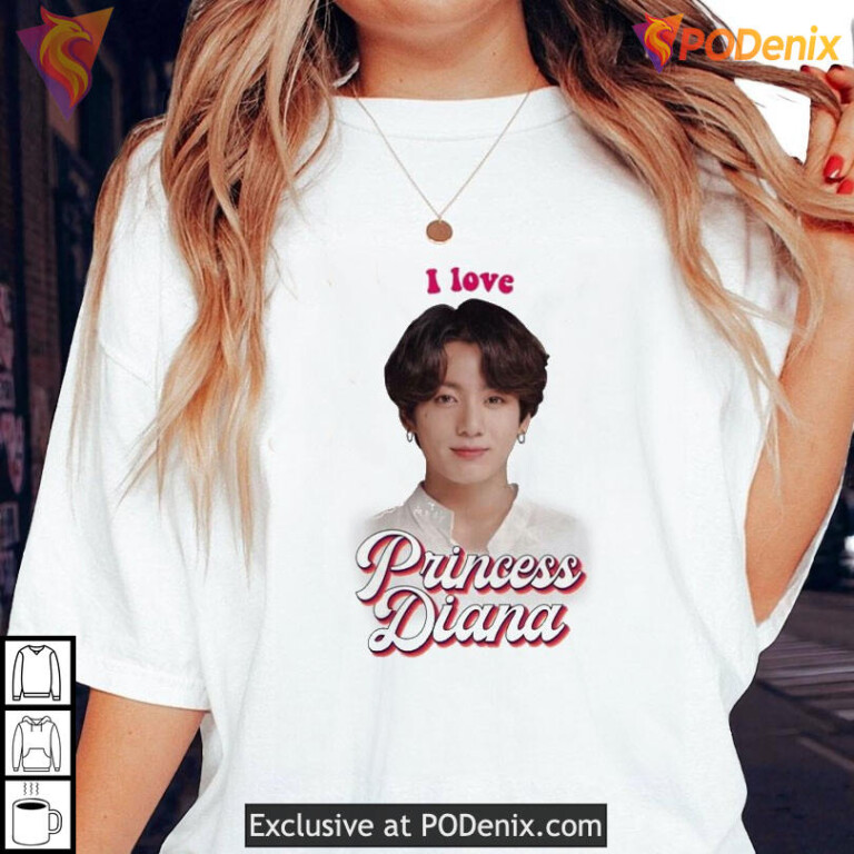 Jungkook Princess Diana shirt, funny kpop meme fashion I love quote design - 3