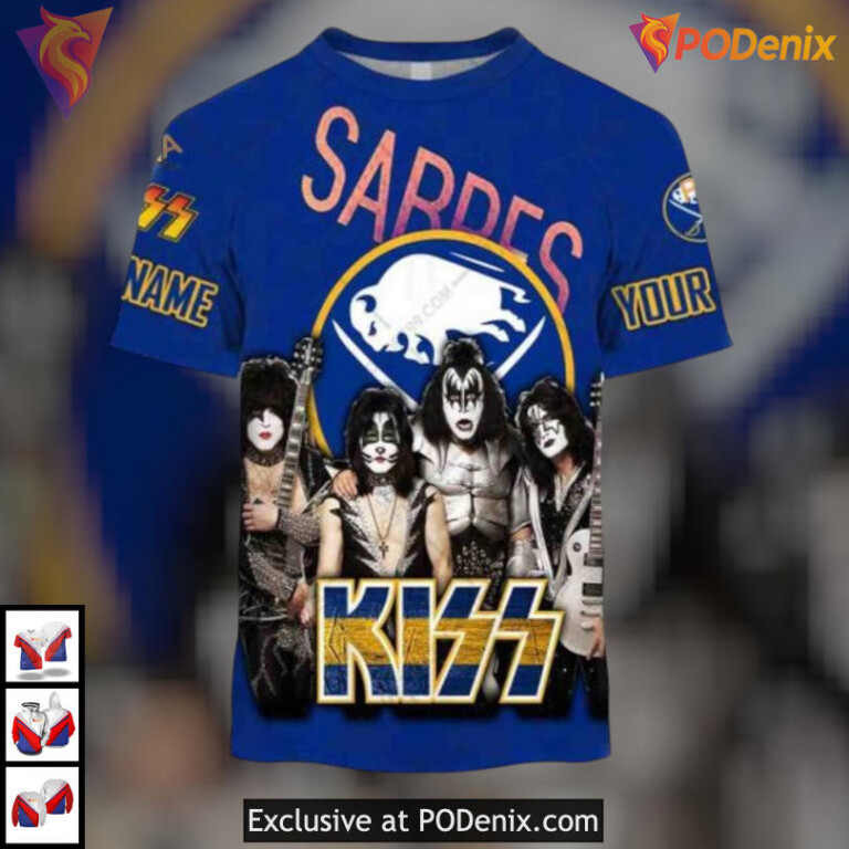 Kiss Band Rock Style Exclusive NHL Buffalo Sabres Hoodie 3D Personalized - 1