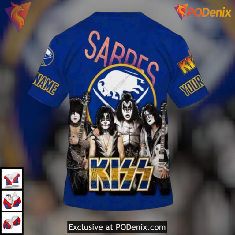 Kiss Band Rock Style Exclusive NHL Buffalo Sabres Hoodie 3D Personalized - 3
