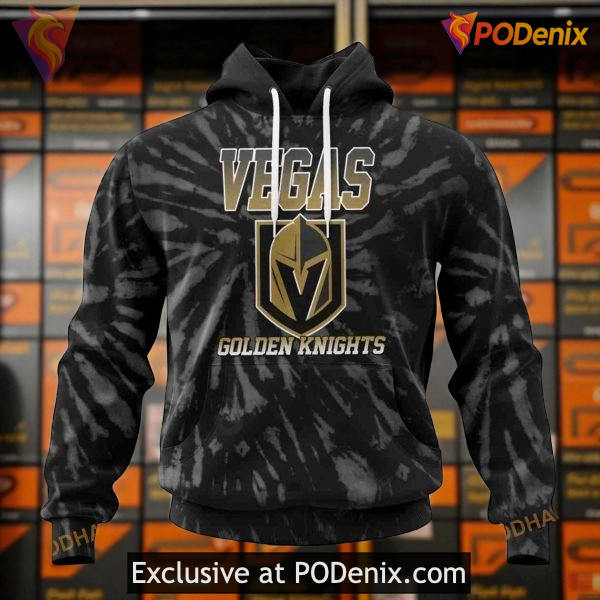 Las Vegas Golden Knights Hoodie Retro Tie Dye, Custom NHL 3D Sweatshirt Las Vegas Golden Knights Hoodie Retro Tie Dye, Custom NHL 3D Sweatshirt
