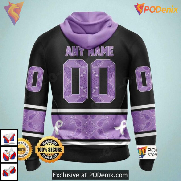 Lavender Awareness Custom Design Personalized New York Rangers Kids Hoodie 3D - 1