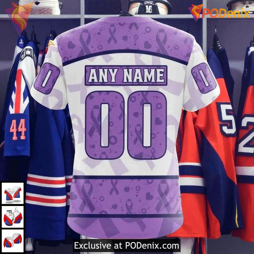 Lavender Cancer Awareness Tribute NHL Custom Edmonton Oilers Hoodie 3D Lavender Cancer Awareness Tribute NHL Custom Edmonton Oilers Hoodie 3D