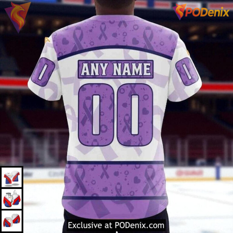 Lavender Fight Cancer NHL Boston Bruins Hoodie 3D Awareness Support Design - 3