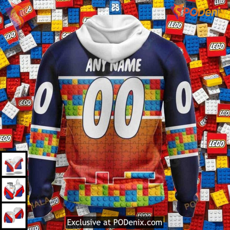 Mens Chicago Blackhawks Custom Hoodie 3D Puzzle Inspired Gradient Design NHL - 1