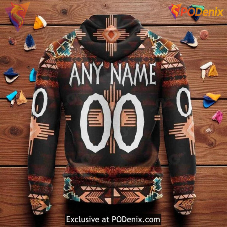 Mens Philadelphia Flyers Custom Hoodie 3D Native Costume NHL Shirt - 1