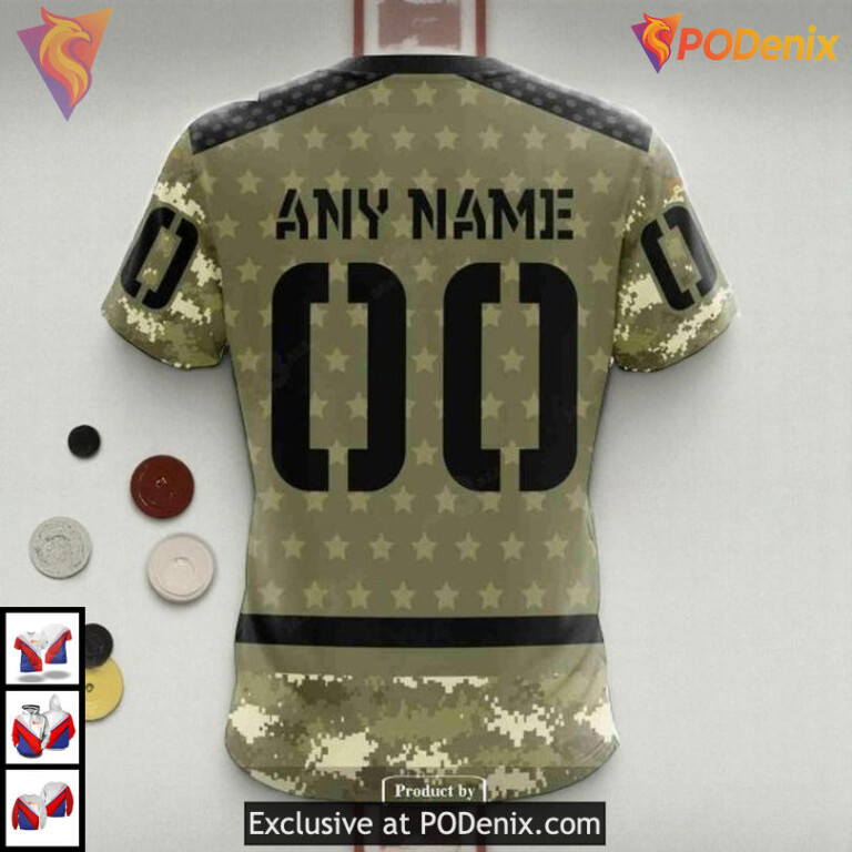 Military Appreciation Camo Style Custom Florida Panthers Zip Up Hoodie NHL 3D - 4