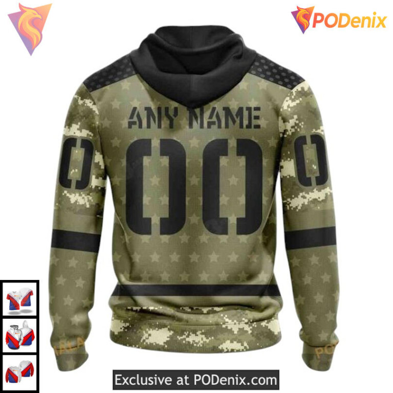 Military Appreciation Camo Style Custom San Jose Sharks 3D Hoodie NHL Gear - 1