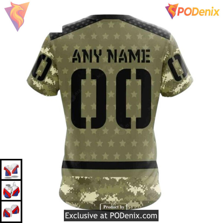 Military Appreciation Camo Style Custom San Jose Sharks 3D Hoodie NHL Gear - 3