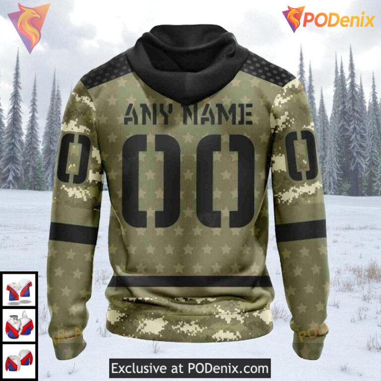 Military Appreciation Camo Tribute Custom Los Angeles Kings Kids Hoodie NHL 3D - 1