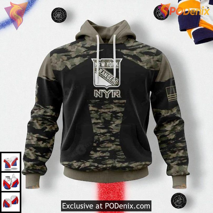 Military Members Concept Custom New York Rangers Sweatshirt Hoodie 3D
