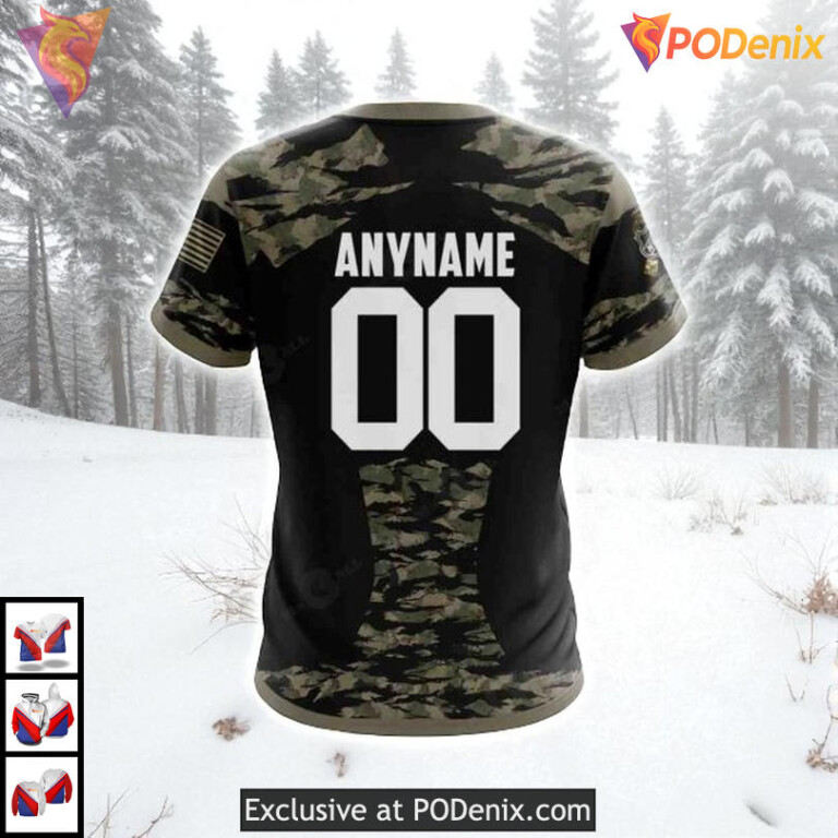Military Members Kits V5 Edition Custom Number Los Angeles Kings Hoodie NHL 3D - 3