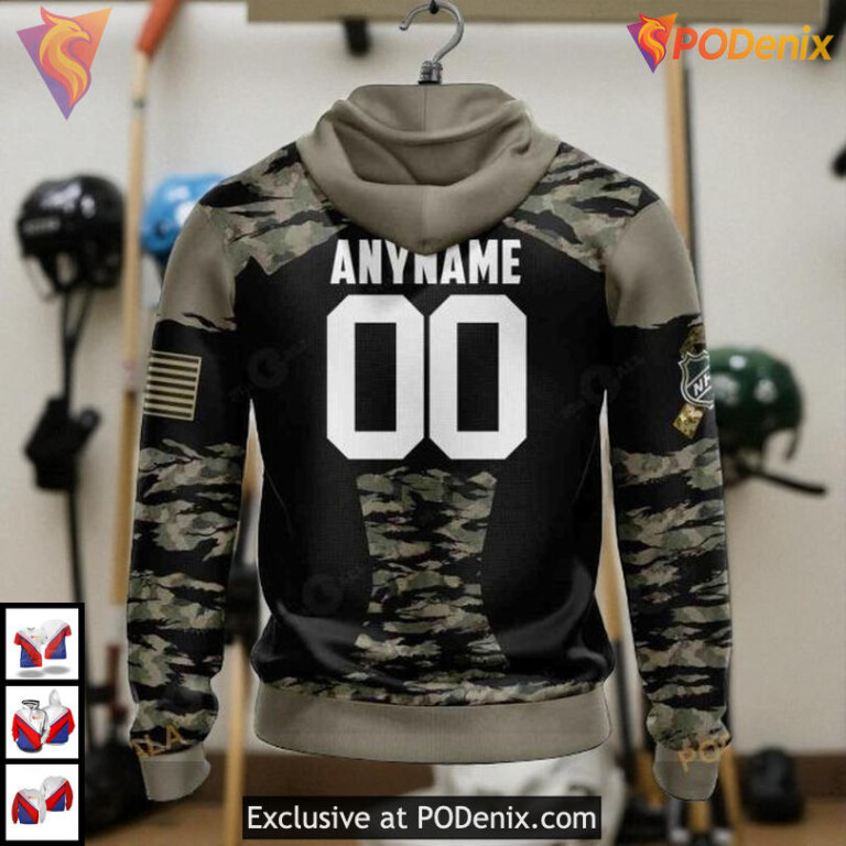 Military Members V5 Jersey Kit NHL Custom Number Minnesota Wild Hoodie 3D - 1