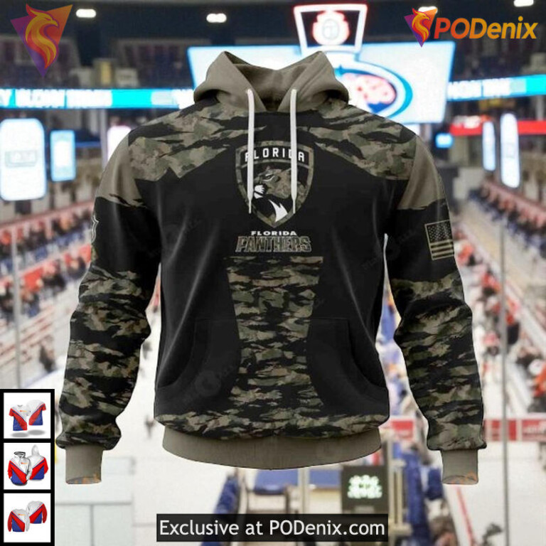 Military Members V5 Kit Design Custom Custom Number Florida Panthers Hoodie NHL 3D