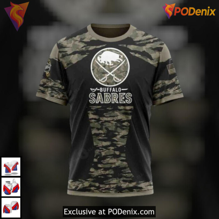 Military Members V5 Kit Tribute NHL Buffalo Sabres Hoodie 3D Custom Edition - 2