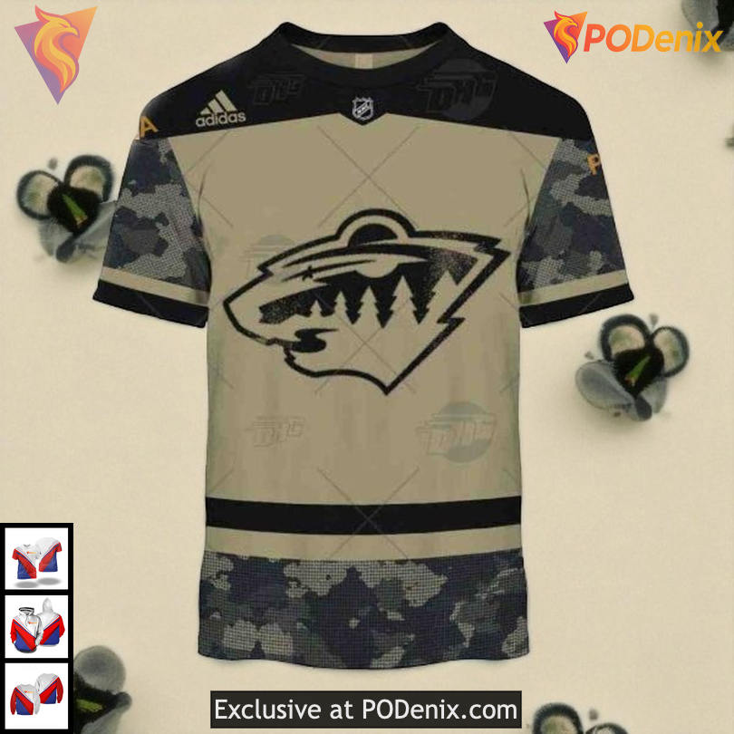 Military Practice Jersey NHL Custom Name Minnesota Wild Hoodie 3D Military Practice Jersey NHL Custom Name Minnesota Wild Hoodie 3D