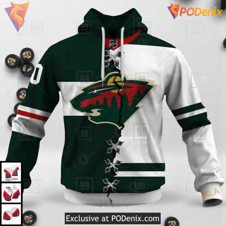 Mix Color Jersey 2025 Special Edition NHL Minnesota Wild Pullover Hoodie 3D