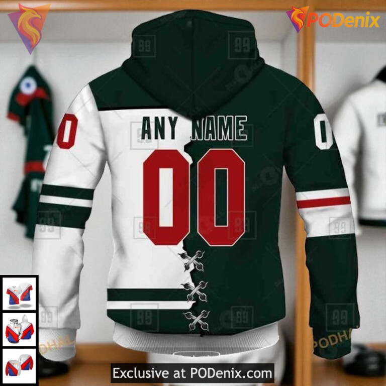 Mix Color Jersey 2025 Special Edition NHL Minnesota Wild Pullover Hoodie 3D - 2