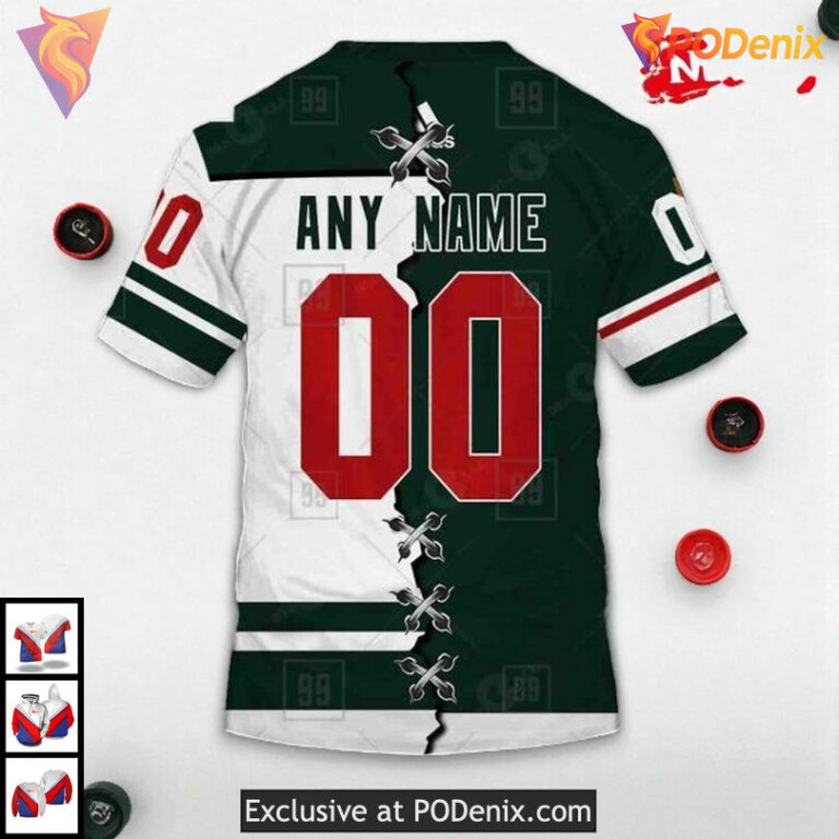 Mix Color Jersey 2025 Special Edition NHL Minnesota Wild Pullover Hoodie 3D - 3