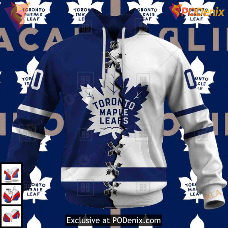 Mix Color Jersey 2025 Toronto Maple Leafs Graphic Hoodie, Custom NHL 3D Shirt