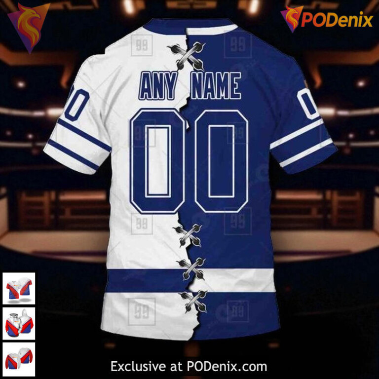 Mix Color Jersey 2025 Toronto Maple Leafs Graphic Hoodie, Custom NHL 3D Shirt - 3