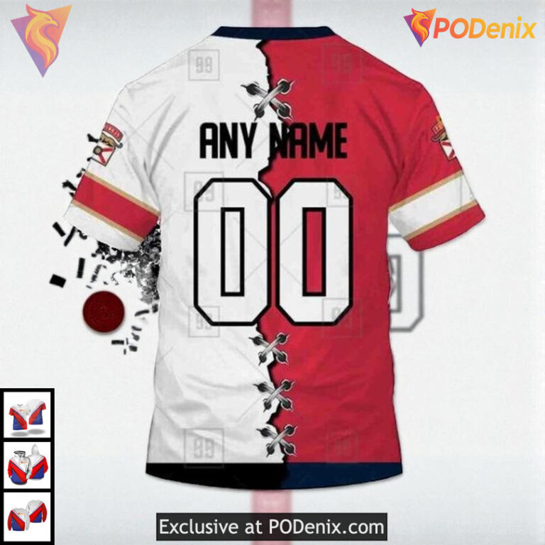 Mix Jersey 2025 Custom Name Number Florida Panthers Womens Hoodie NHL 3D - 3