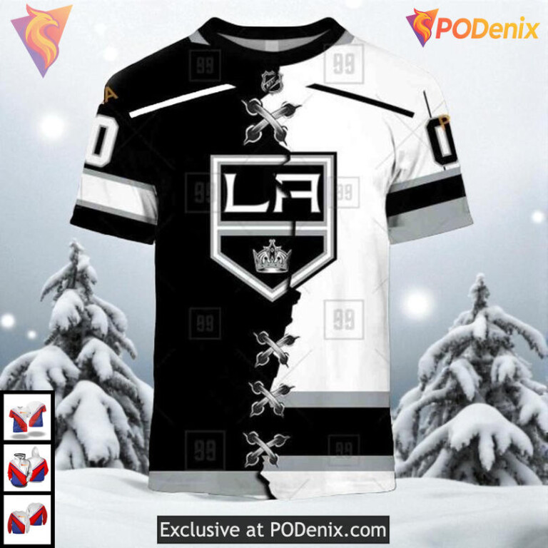 Mix Jersey 2025 Name Number Custom Los Angeles Kings Womens Hoodie NHL 3D - 1