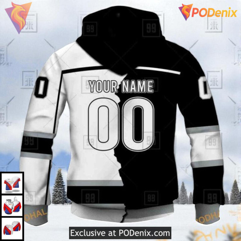 Mix Jersey 2025 Name Number Custom Los Angeles Kings Womens Hoodie NHL 3D - 2