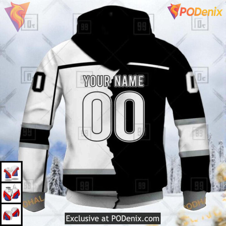 Mix Jersey 2025 Style Design Custom Los Angeles Kings Holiday Hoodie NHL 3D - 2