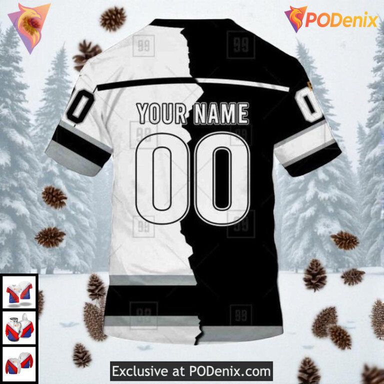 Mix Jersey 2025 Style Design Custom Los Angeles Kings Holiday Hoodie NHL 3D - 3