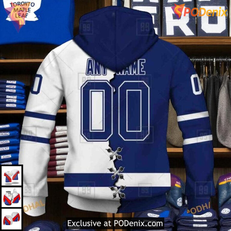 Mix Jersey 2025 Toronto Maple Leafs Mens Hoodie, Custom Name And Number 3D - 2